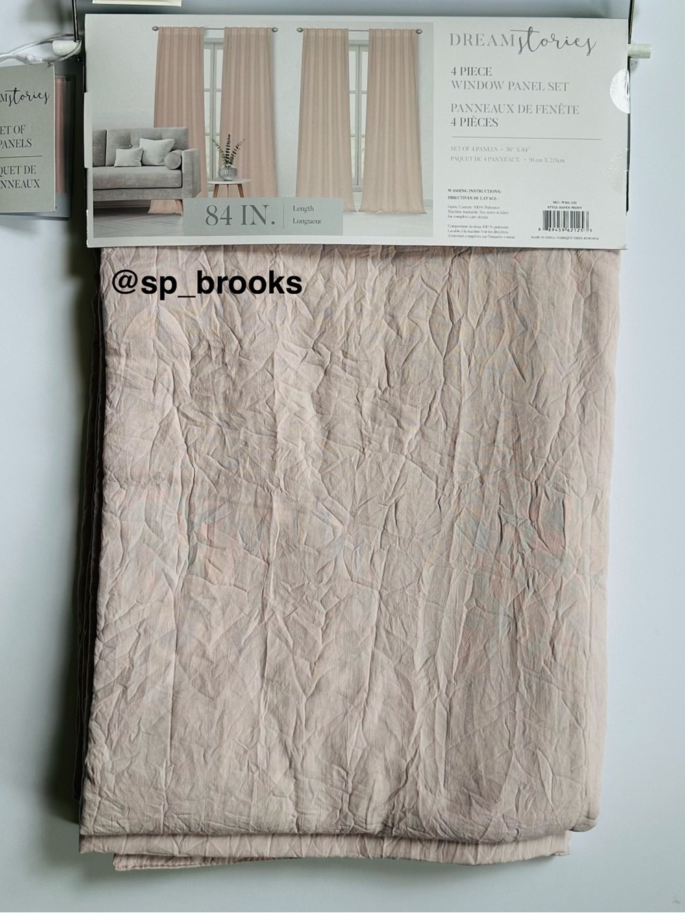 🎁Dream Stories 4-Piece Window Panel Drape Set - Maven Peony Pink 36x84”